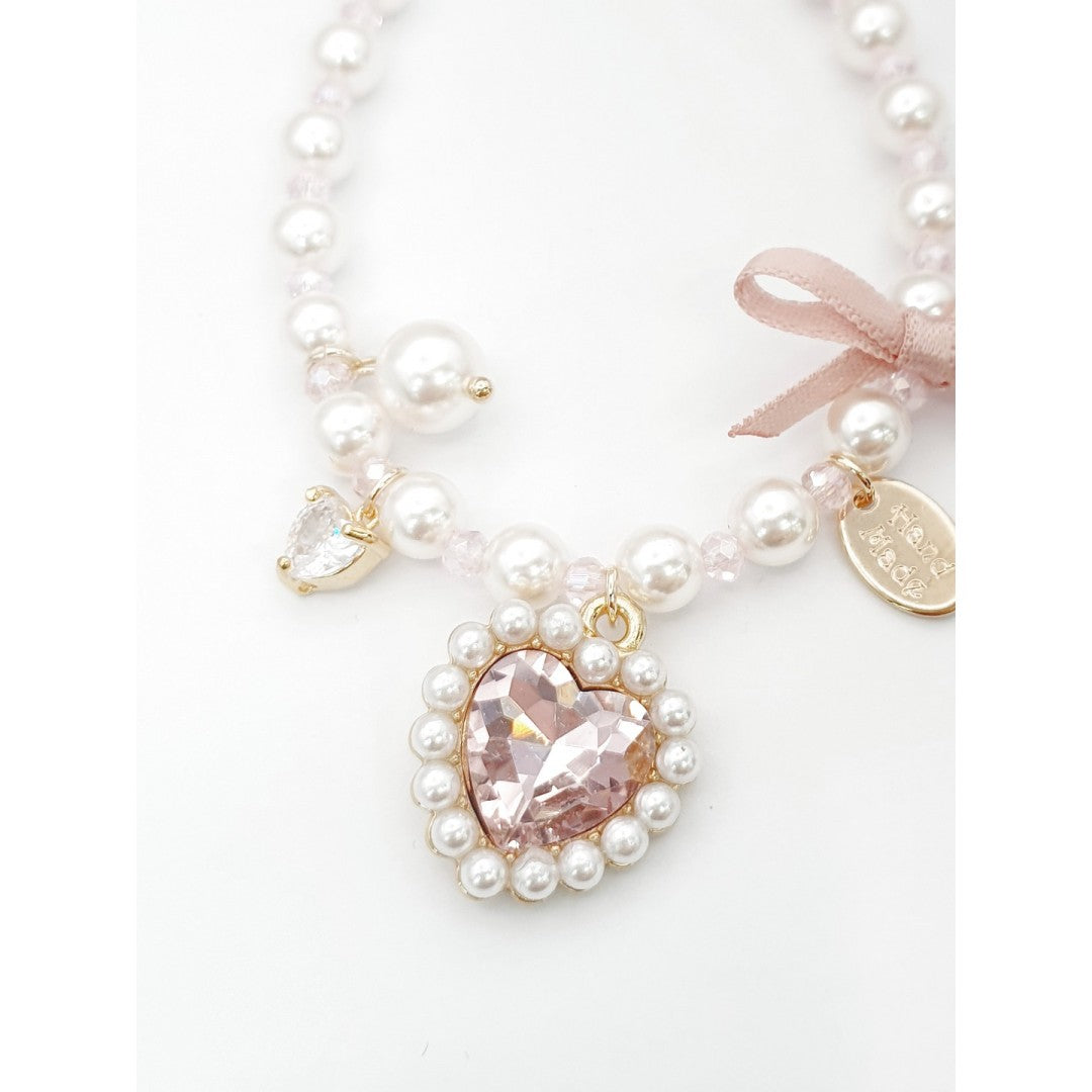 Pear heart coquette bracelet