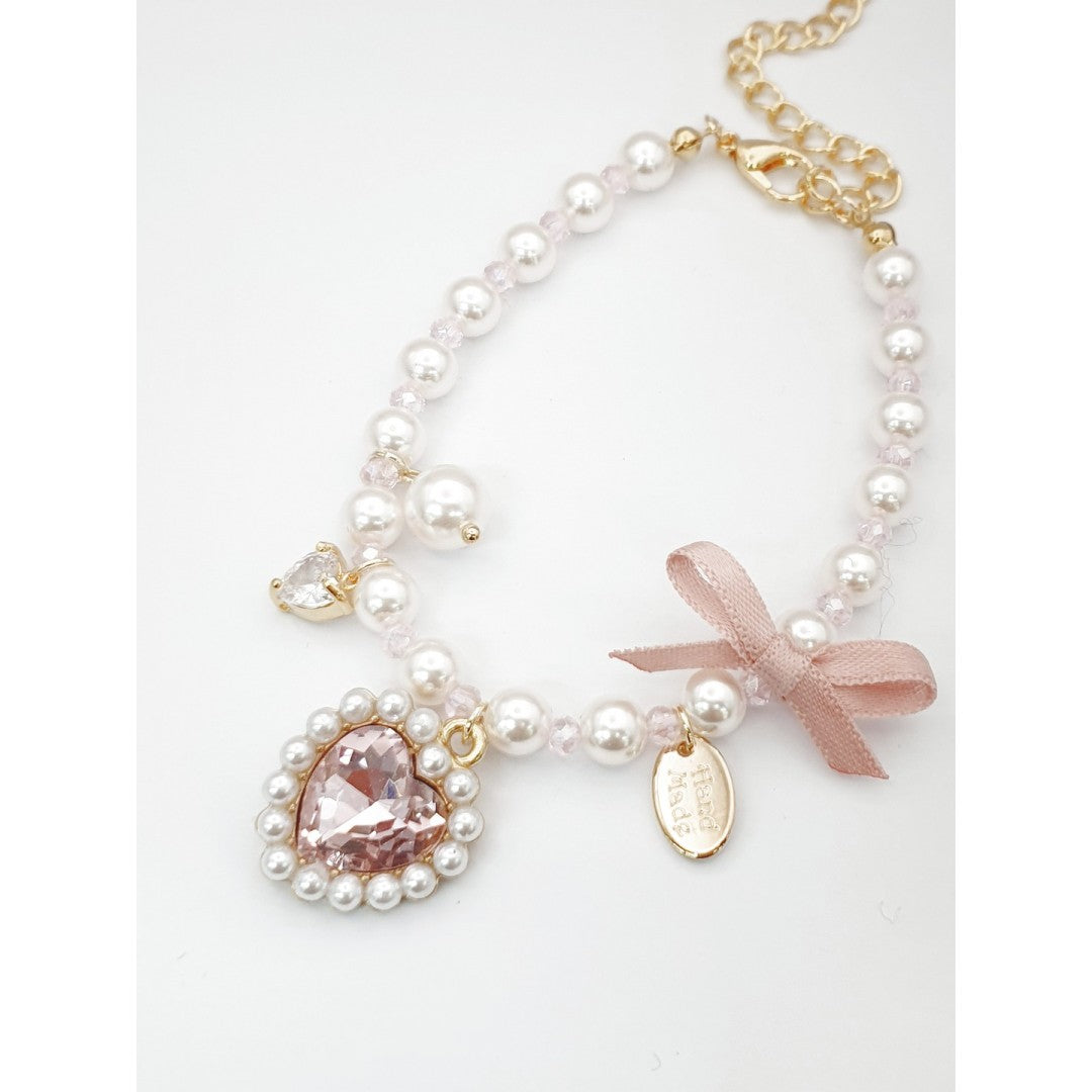 Pear heart coquette bracelet