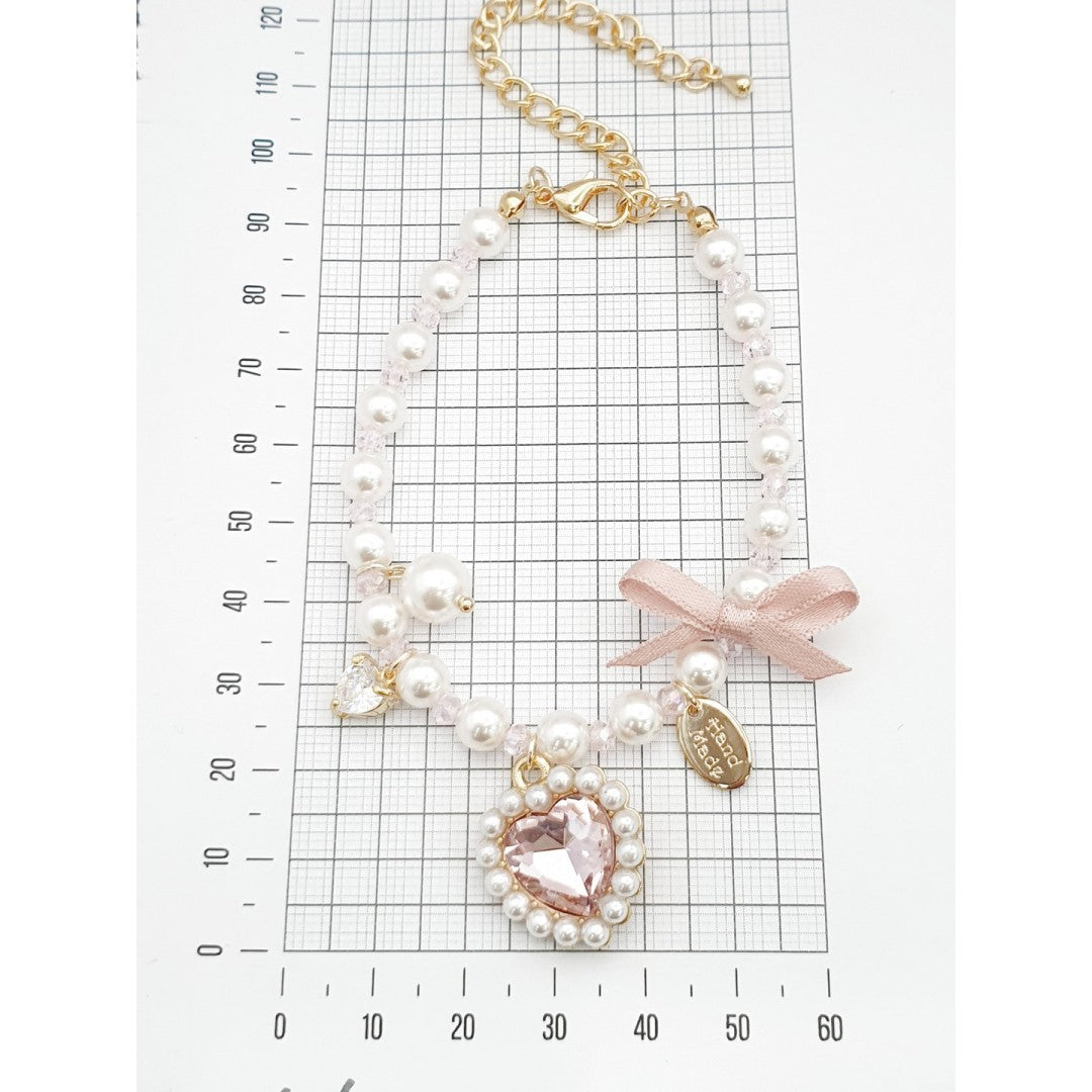 Pear heart coquette bracelet