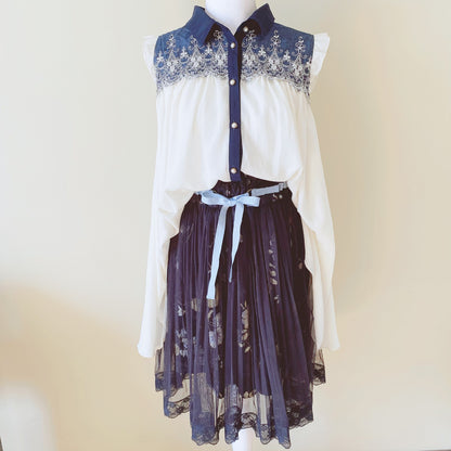 Axes femme fairy -tummansininen pusero