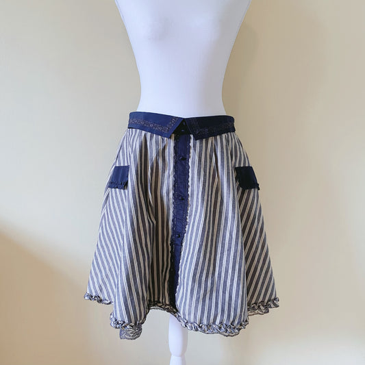 Axes Femme Cottagecore -sininen hame