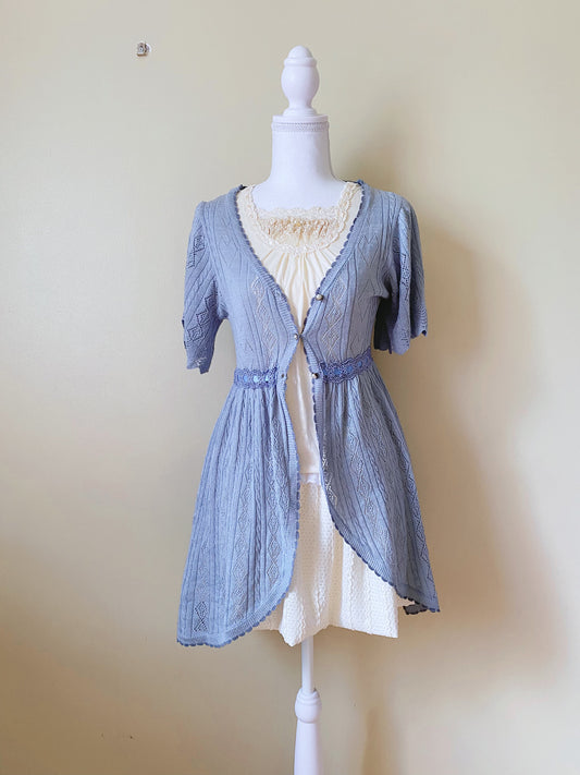 Axes Femme outer top dress misty blue cute casual Japanese outfit